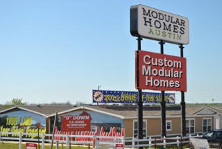 Modular Homes Austin Sign