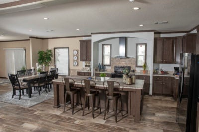 Kitchen in a modular home in Modular Homes Austin